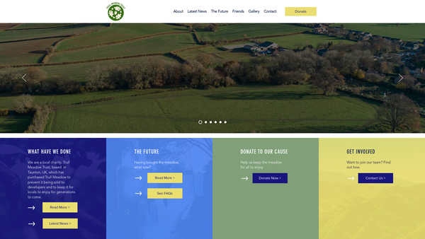 Screenshot of the Trull Meadow Trust website