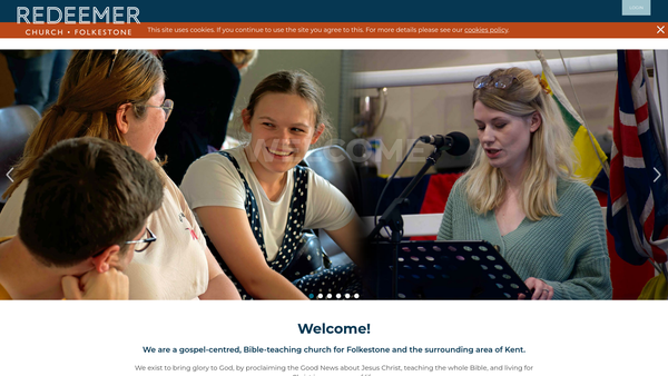 Screenshot of the Redeemer Church Folkestone website