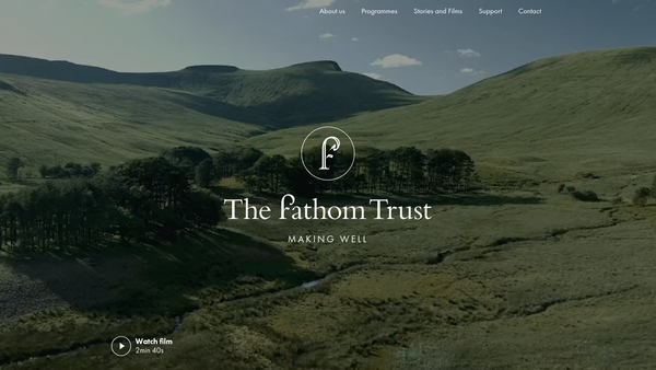 Screenshot of the The Fathom Trust website