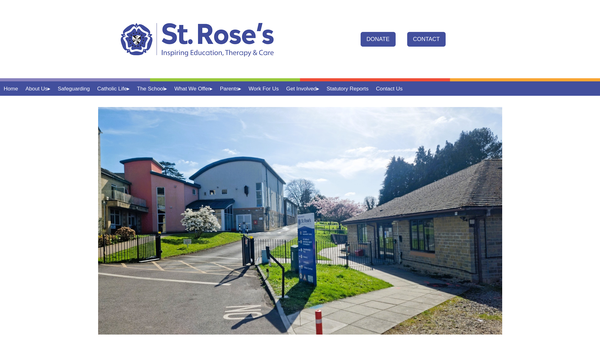 Screenshot of the Friends Of St.rose's website