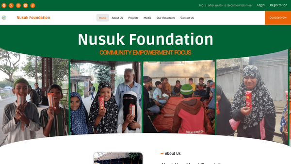 Screenshot of the Nusuk Foundation website