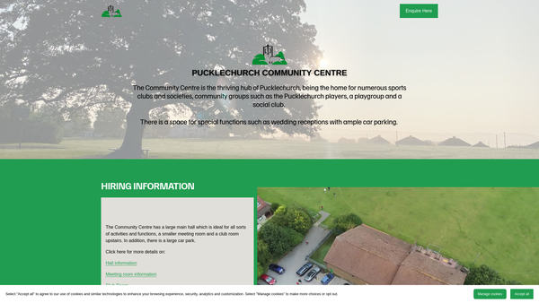 Screenshot of the Pucklechurch Community Association website
