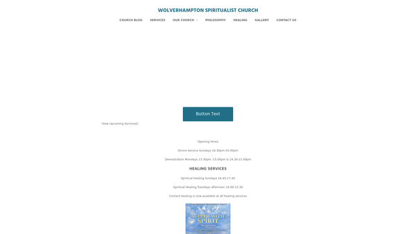 Screenshot of the Wolverhampton Spiritualist Church website