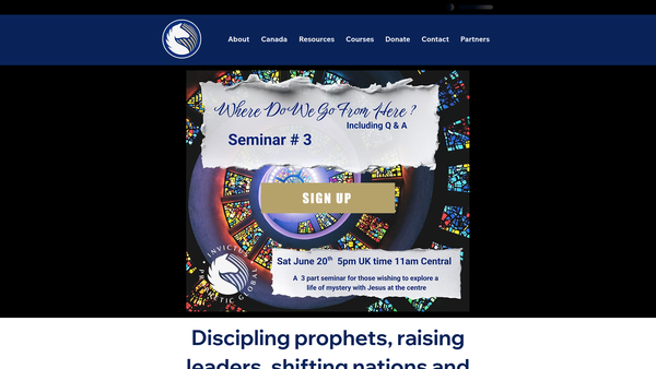 Screenshot of the Invictus Prophetic Global website