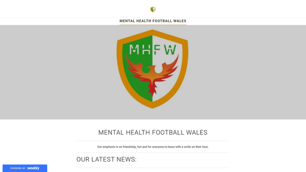 Screenshot of the Mental Health Football In Wales website