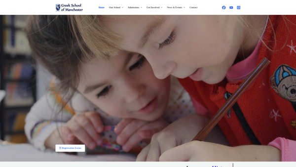 Screenshot of the Greek School Of Manchester website