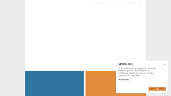 Screenshot of the National Centre For Creative Health website
