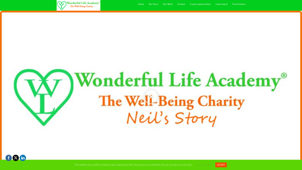 Screenshot of the Wonderful Life Academy website