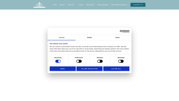 Screenshot of the Sutton Bonington Baptist Church website