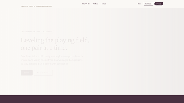Screenshot of the Sole Potential website
