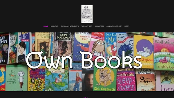 Screenshot of the Own Books website