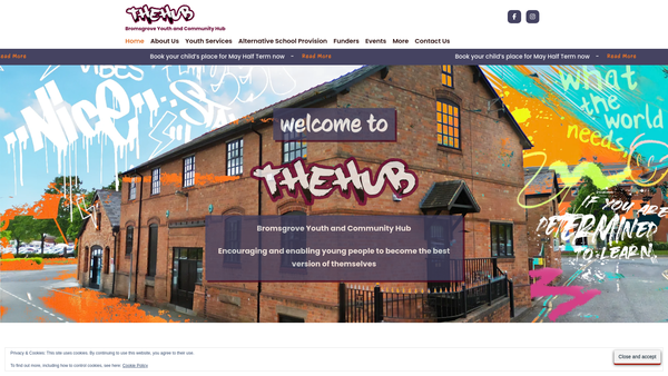 Screenshot of the The Bromsgrove Youth And Community Hub website