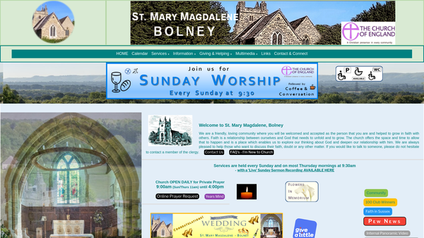 Screenshot of the St Mary Magdalene Pcc website