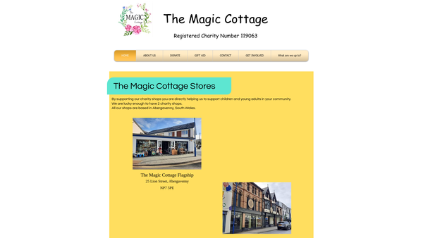Screenshot of the The Magic Cottage website