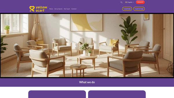 Screenshot of the Yellow Scarf CIO website