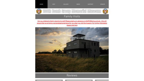 Screenshot of the 100th Bomb Group Memorial Museum website