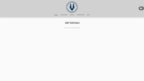 Screenshot of the Railway Dogs Benevolent Fund website