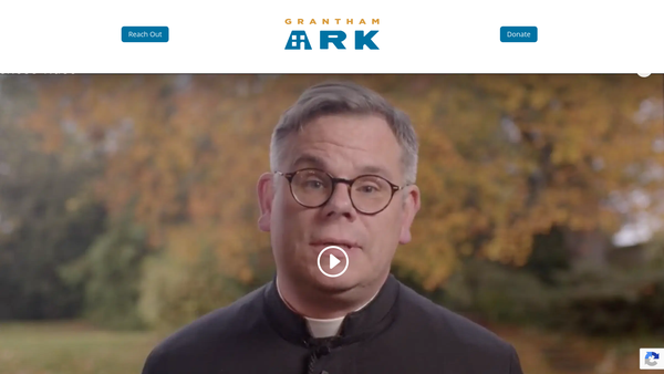 Screenshot of the Grantham Ark website