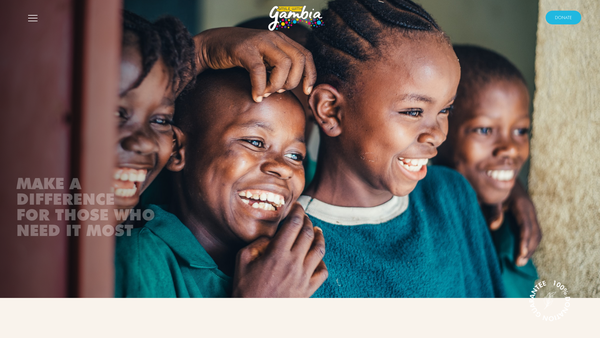 Screenshot of the Smile With Gambia website