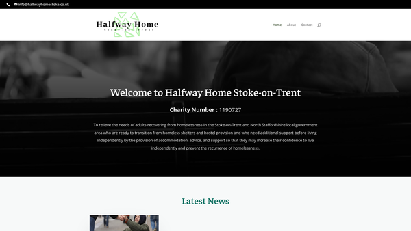 Screenshot of the Halfway Home (Stoke-On-Trent) website