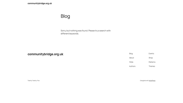Screenshot of the Community Bridge Foundation website