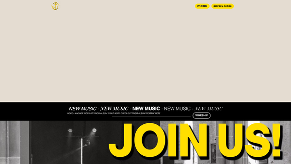 Screenshot of the Hope & Anchor Community Church website