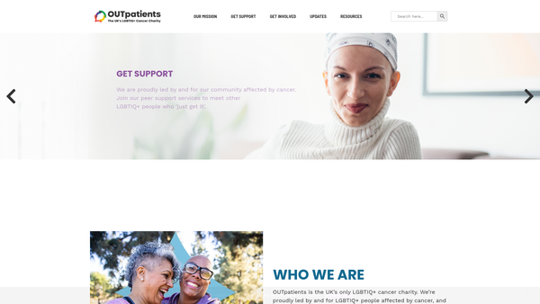 Screenshot of the OUTpatients website