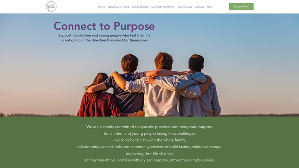 Screenshot of the Connect 2 Purpose website