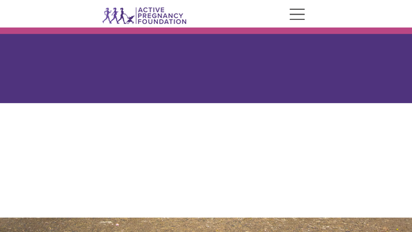 Screenshot of the The Active Pregnancy Foundation website