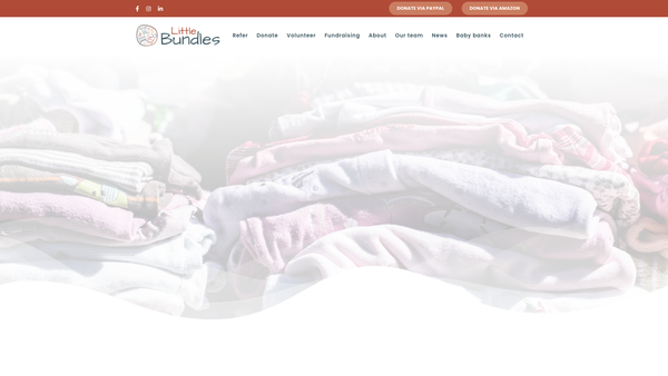 Screenshot of the Little Bundles website