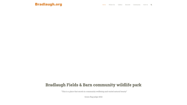 Screenshot of the Bradlaugh Fields And Barn website