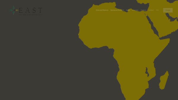Screenshot of the East African Sponsorship Trust website