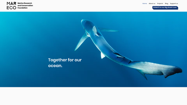 Screenshot of the Marine Research And Conservation Foundation website