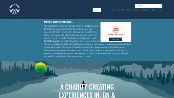 Screenshot of the Bluetonic website
