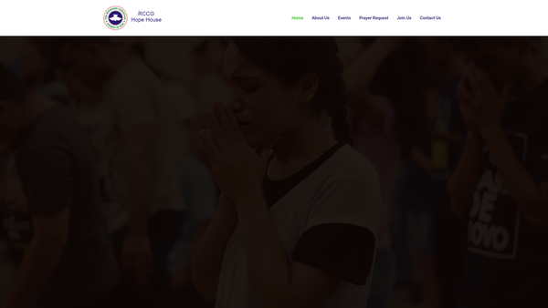 Screenshot of the The Redeemed Christian Church Of God Hope House website