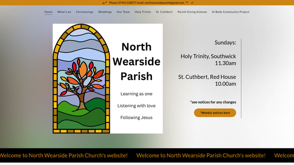 Screenshot of the The Parochial Church Council Of The Ecclesiastical Parish Of North Wearside website