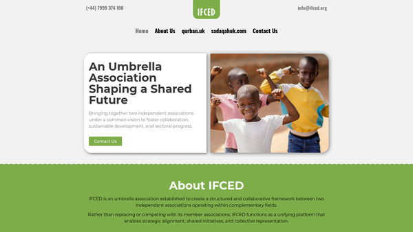 Screenshot of the International Foundation For Children's Education website