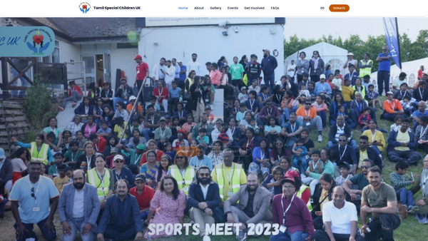 Screenshot of the Tamil Special Children UK website