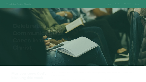 Screenshot of the Uckfield Baptist Church website