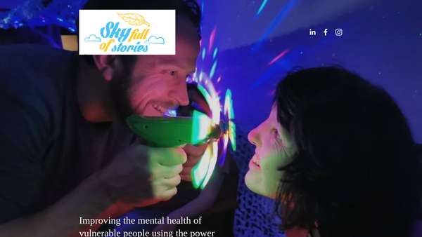 Screenshot of the Sky Full Of Stories website