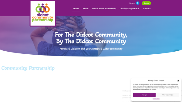 Screenshot of the Didcot Community Partnership website