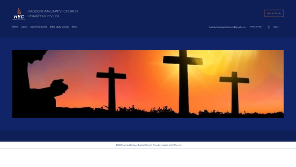 Screenshot of the Haddenham Baptist Church website
