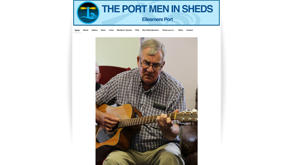 Screenshot of the The Port Men In Sheds website