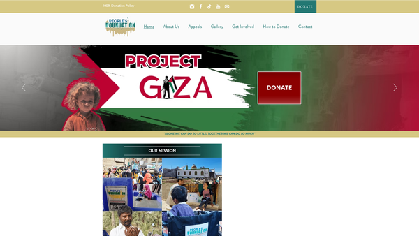 Screenshot of the Peoples Foundation website