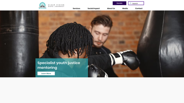 Screenshot of the The Wipers Foundation website