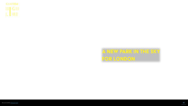 Screenshot of the Camden Highline website