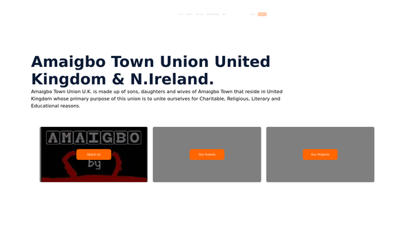 Screenshot of the Amaigbo Town Union UK website
