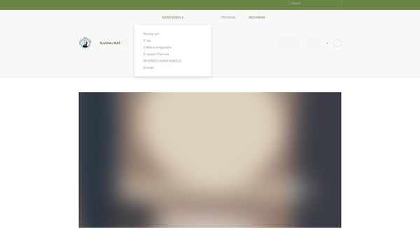 Screenshot of the Radio Bobola Foundation website