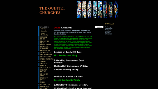 Screenshot of the The Warner Memorial Trust website