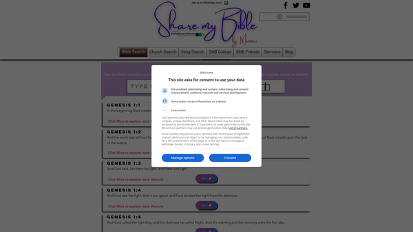 Screenshot of the Halleluiah Foundation website